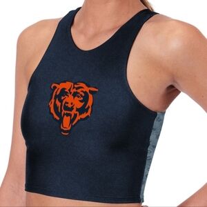 Certo🦋 Navy Chicago Bears High Neck Midi Sport Bra SIZE M